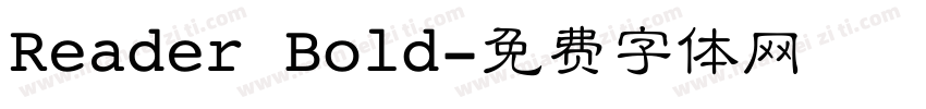 Reader Bold字体转换